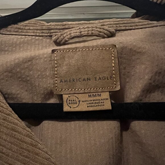 American Eagle 90s Boyfriend Corduroy Jacket, Brown, Size M - Picture 4 of 7
